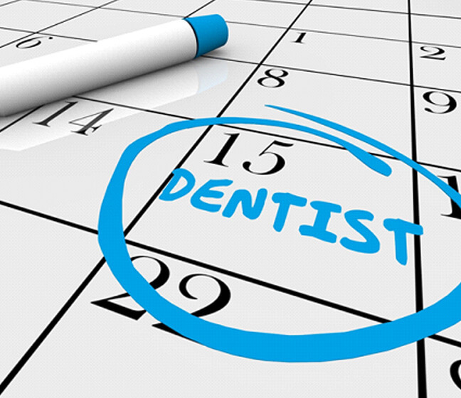 Dentist appointment on calender