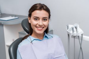 Patient at dental checkup